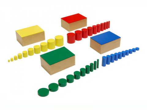 Knobless Cylinders, Set of 4 - Quality Educational Material | Kid-ease ...